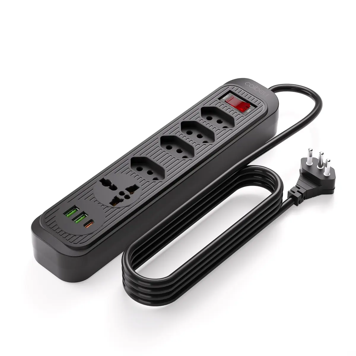 Extensao Eletrica, Filtro de Linha, Extensão Tomada, Régua de Energia, 4 Tomadas, 2 Interfaces USB, 1 Porta USB Tipo-C, 1 Tomada Universal, Cabo de Alimentação de 1,9 metros