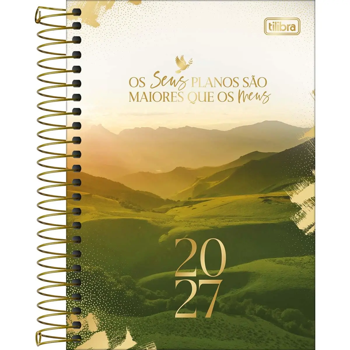 Tilibra - Agenda Espiral Diária 14,0 x 20,0 cm Louvor 2027 - Os Seus Planos