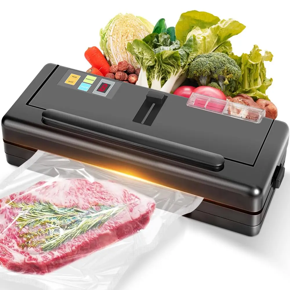 Seladora Vacuo para 110V-220V, Embalagem a Vácuo Portátil Alimentos, Seladora a Vacuo para líquidos, a Vácuo com Reservatório Alta Performance - 1