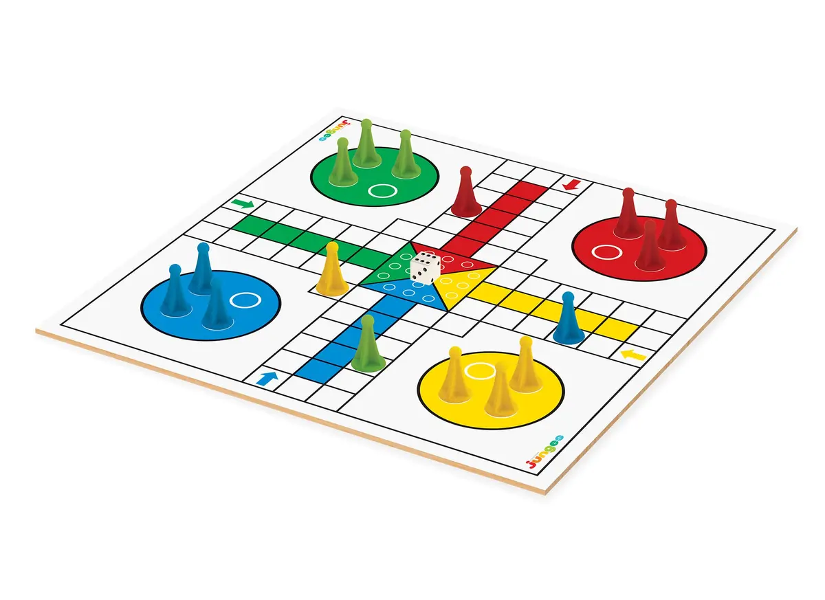 Junges - Jogo de Ludo (Sacola) - Em madeira (MDF) 2 a 4 jogadores