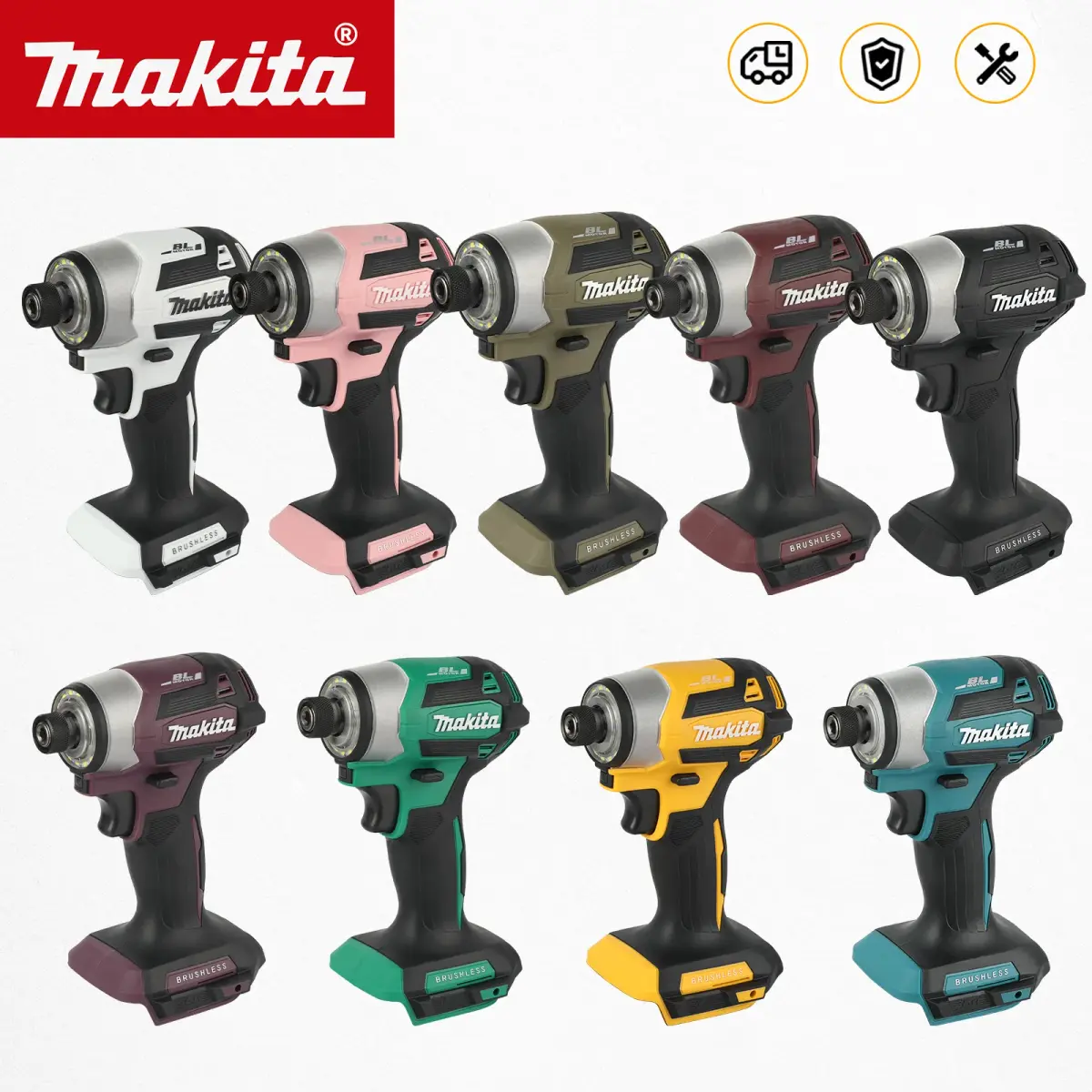 Parafusadeira de Impacto Makita 18V LXT DTD173Z 180Nm T-Mode Madeira Parafuso Metal 1/4" Hex LED Unidade Compacta Sem Acessórios