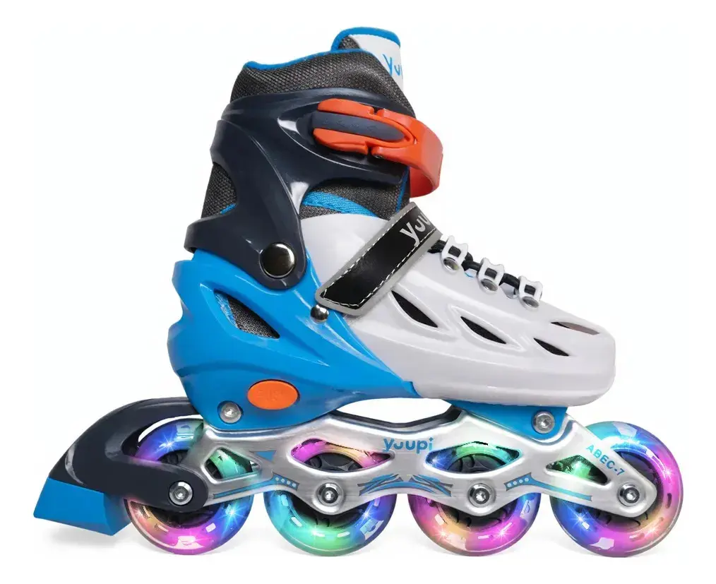 Patins Roller Inline Ajustável Azul P 30-33 Yuupi thumbnail 6