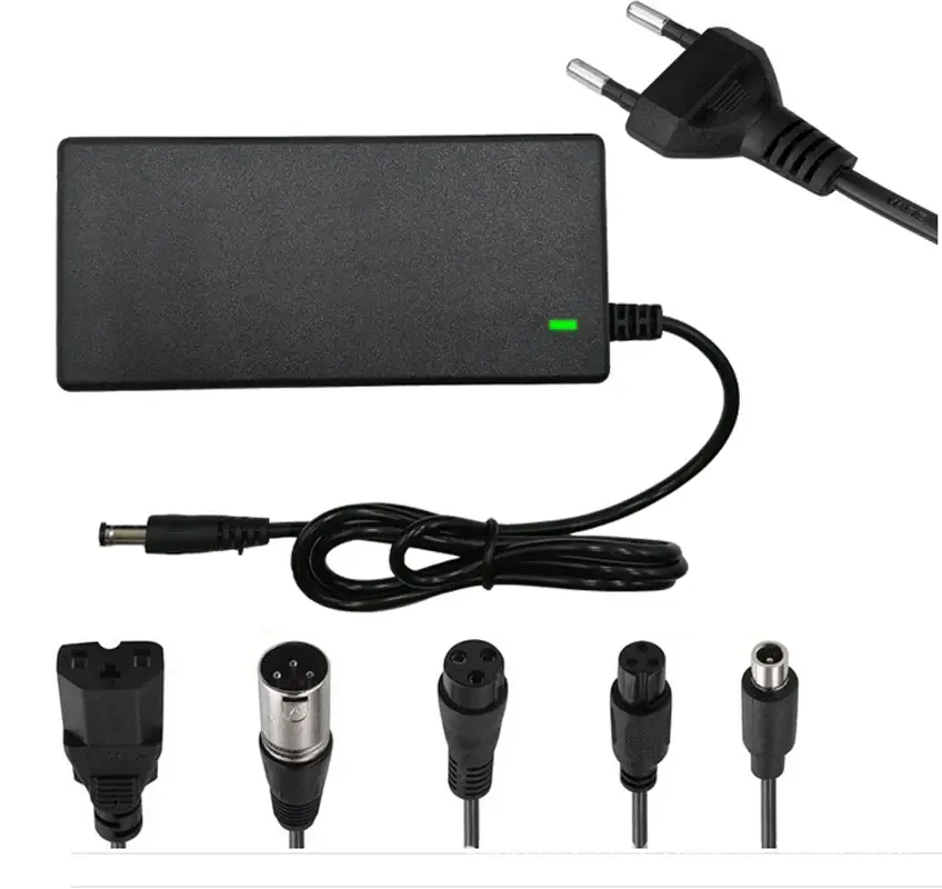 42v/54.6v 2a scooter elétrico equilíbrio carregador adaptador de energia carregador universal para 36 25.2v 25.9v 25.6v 24v bateria de lítio - 1