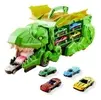 Caminhão Cegonha Dino Porta 8 Carrinhos Maleta Pista Lançador Compatível Com Hotwheels Atacarejo Kids Dino Truck - 1