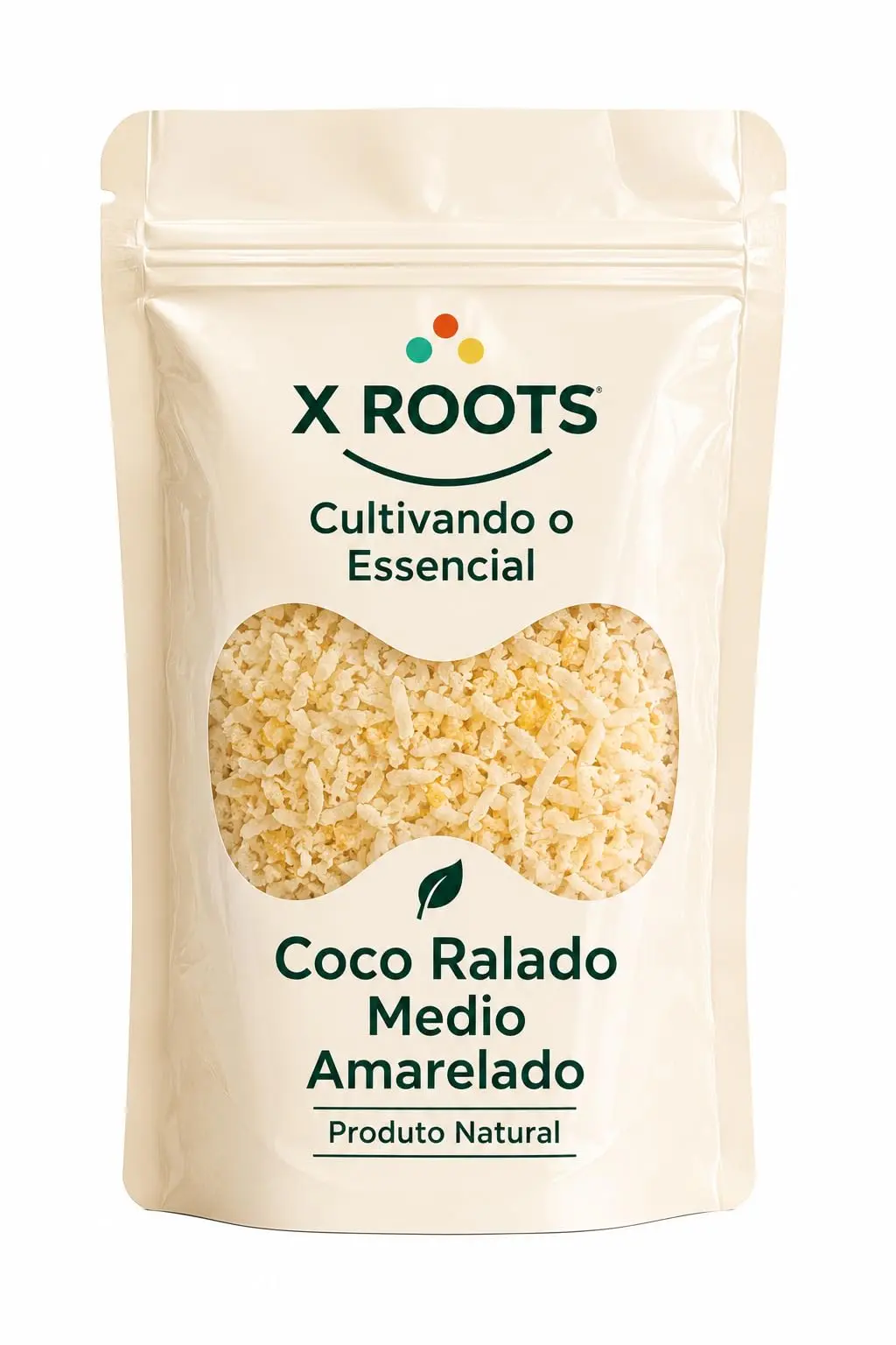 Coco Ralado Medio Amarelado X Roots 500g | Ideal para Confeitaria