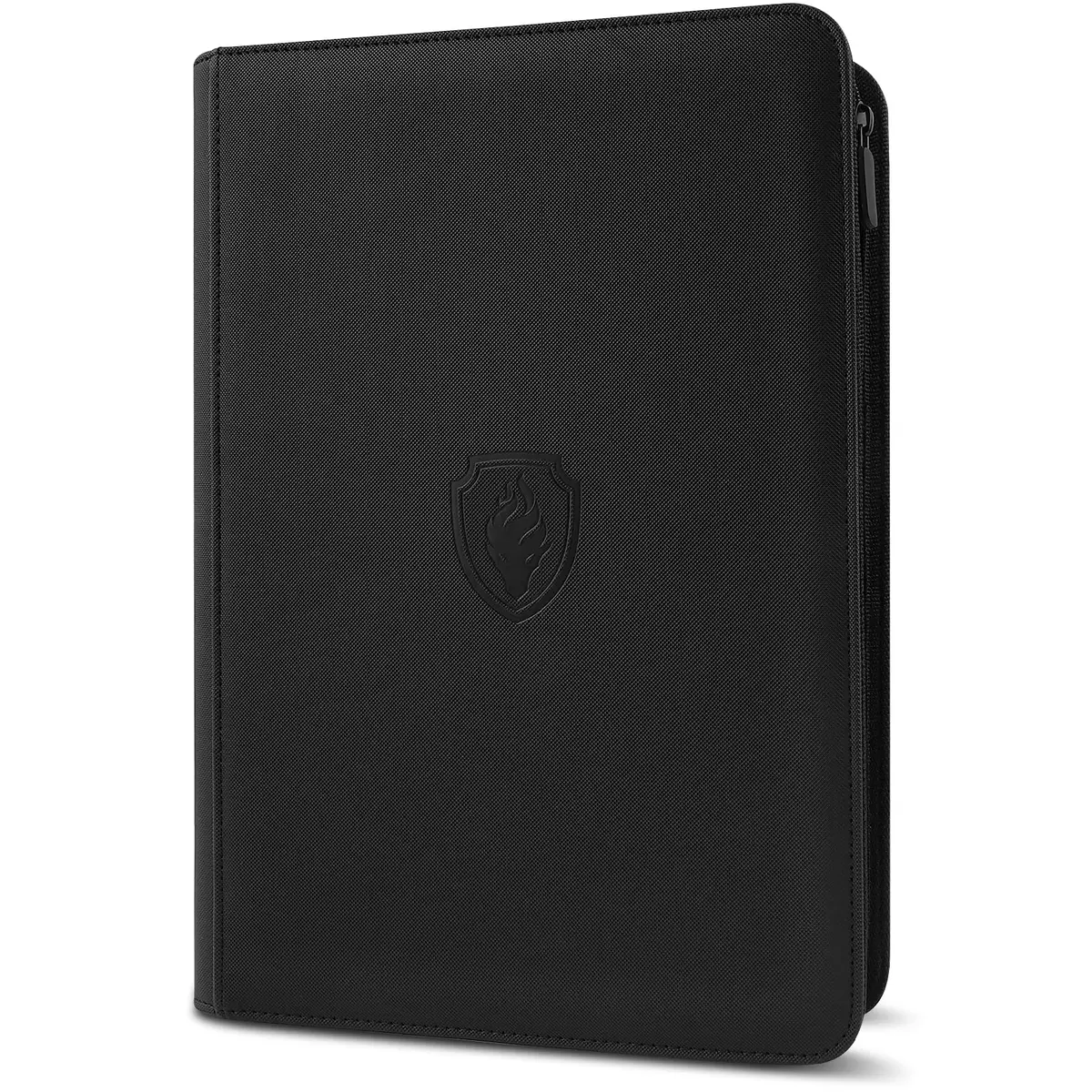 Premium Zip Card Binder, Fabmaker 9 Pocket Trading Card Binder, PU Cover Zipper Card Collection Album, Sturdy 360 Side-Loading Card Folder Holder for MTG, TCG, Game Cards, Sports Cards, Black - 1