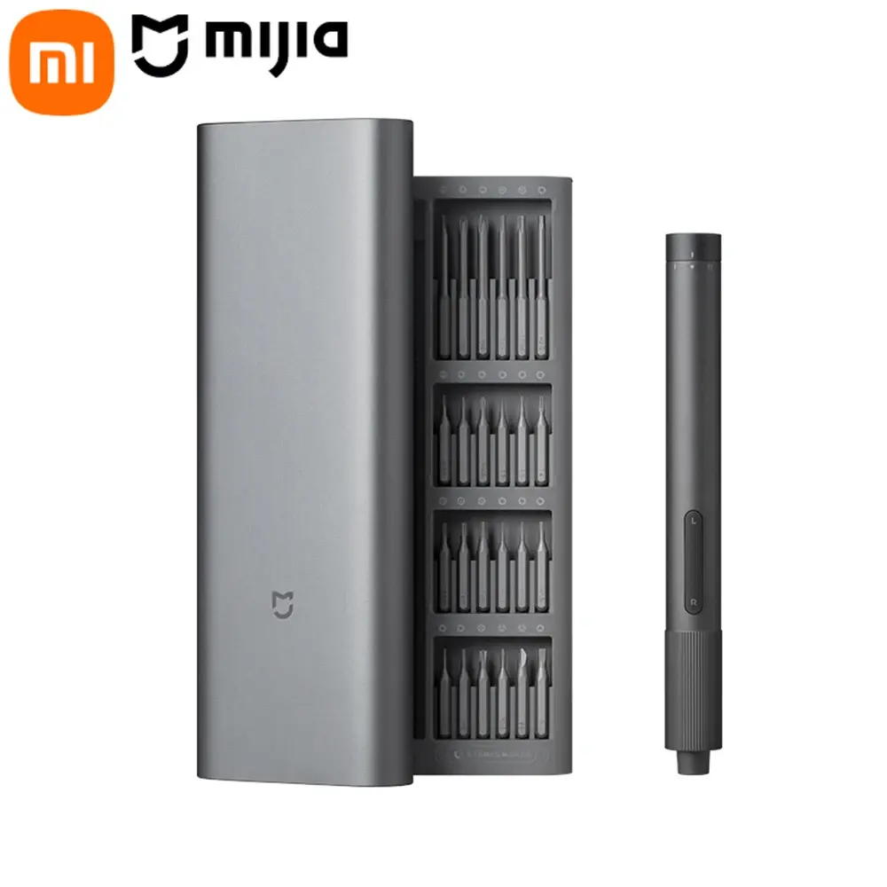 Xiaomi mijia kit magnético de chave de fenda elétrica de precisão com 24 peças de cabeças de parafuso conjuntos de ferramentas elétricas para casa inteligente reparo de telefone pc - 1