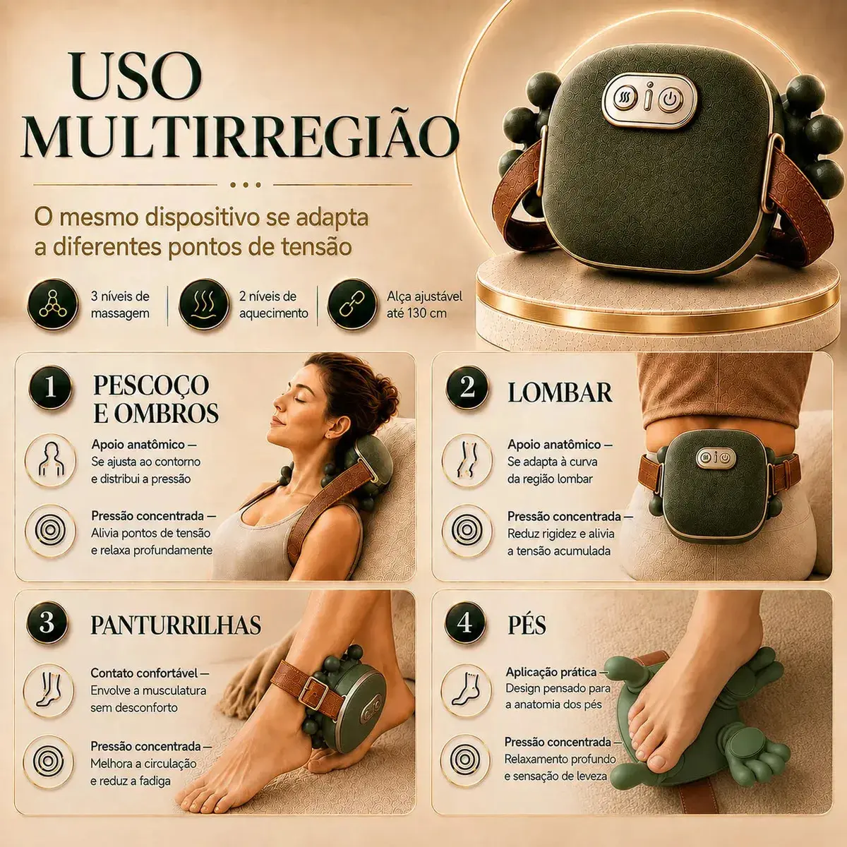 Massageador Elétrico para Pescoço e Ombros com Aquecimento DOK MEDICAL SUPPLIES thumbnail 2