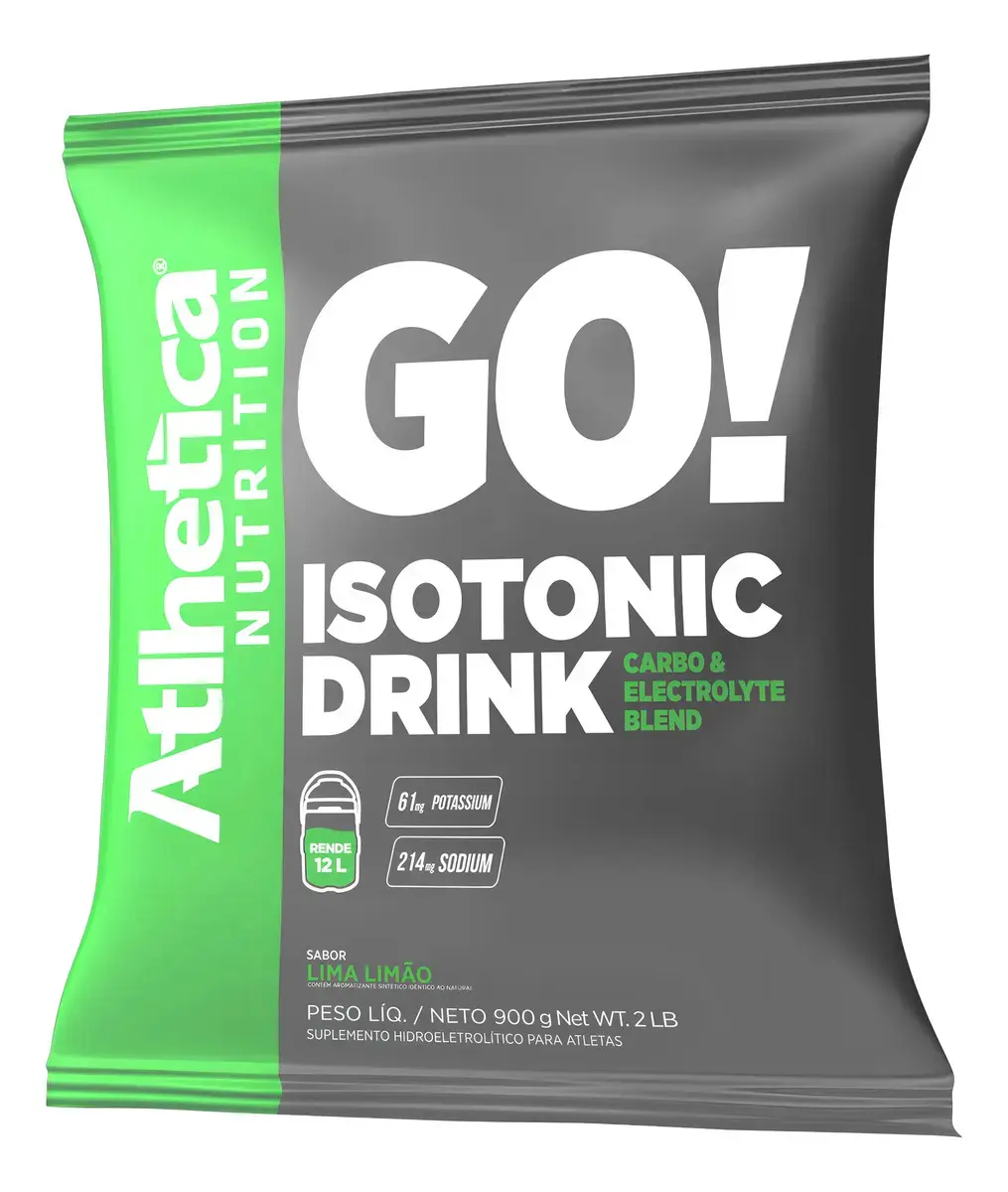 Go! Isotonic Drink 900g Atlhetica Nutrition Sabor Lima Limão