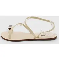 Rasteira Feminina ANACAPRI Tiras Minimalistas Amarela - 1