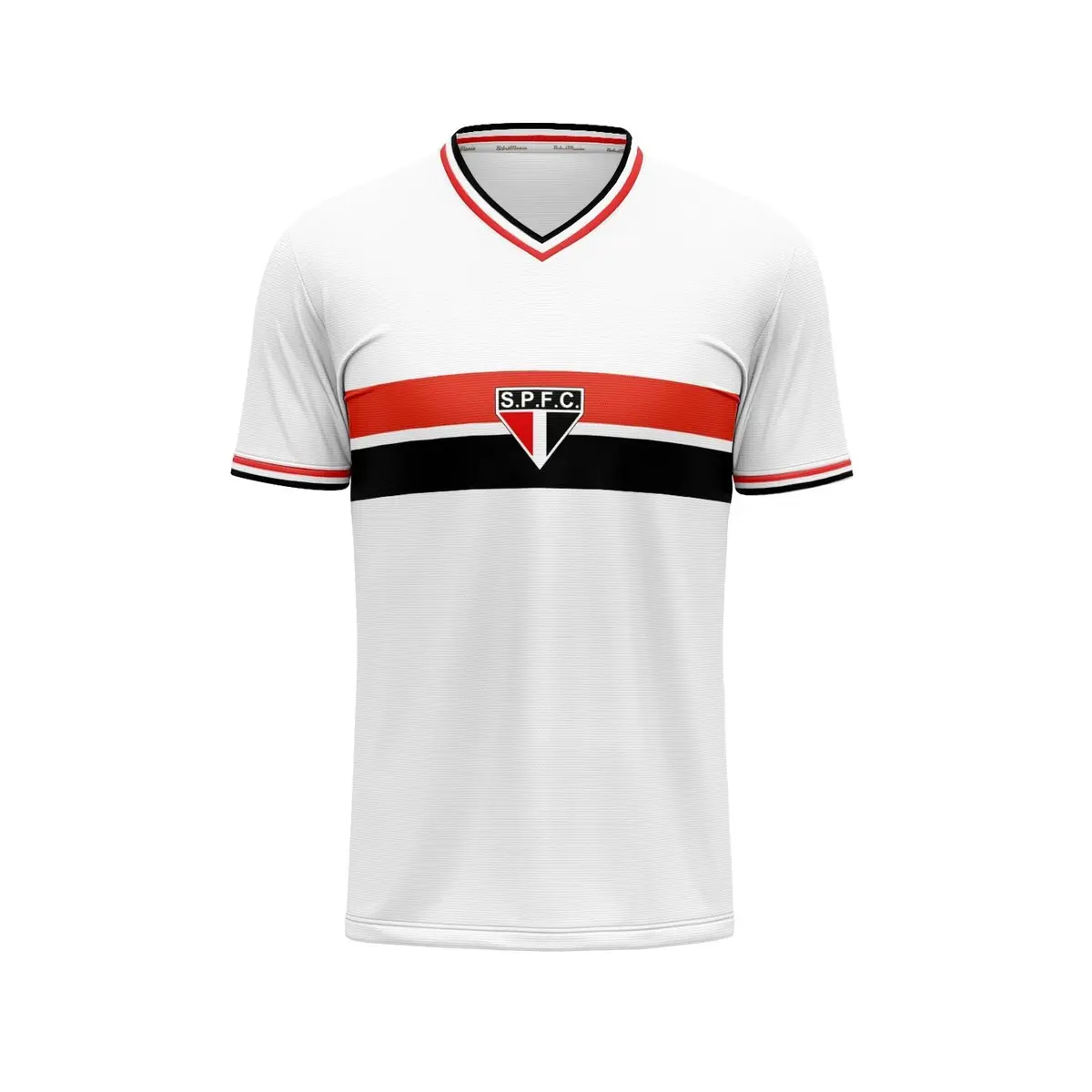 CAMISA RETRÔ SÃO PAULO 1969 BRANCA,ESCUDO BORDADO