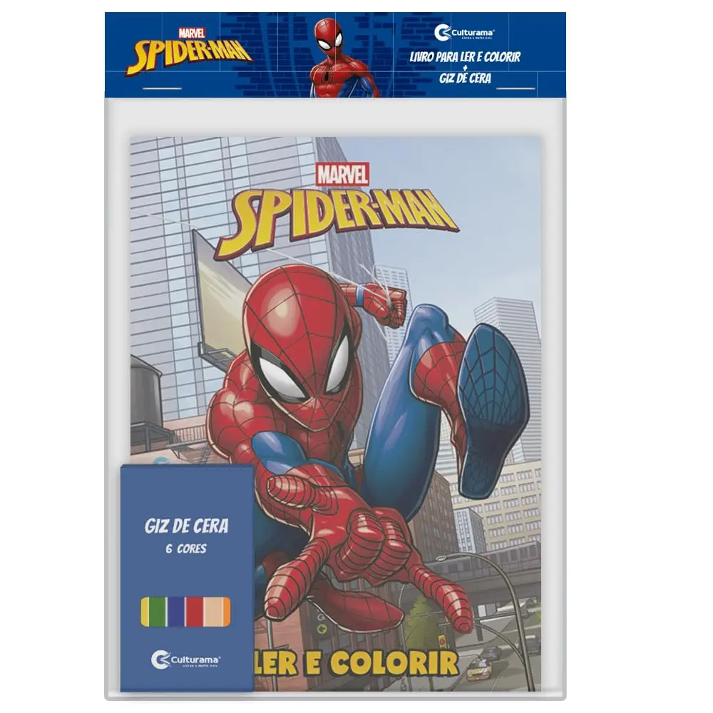 Solapa Ler E Colorir Com Giz De Cera - Homem-Aranha