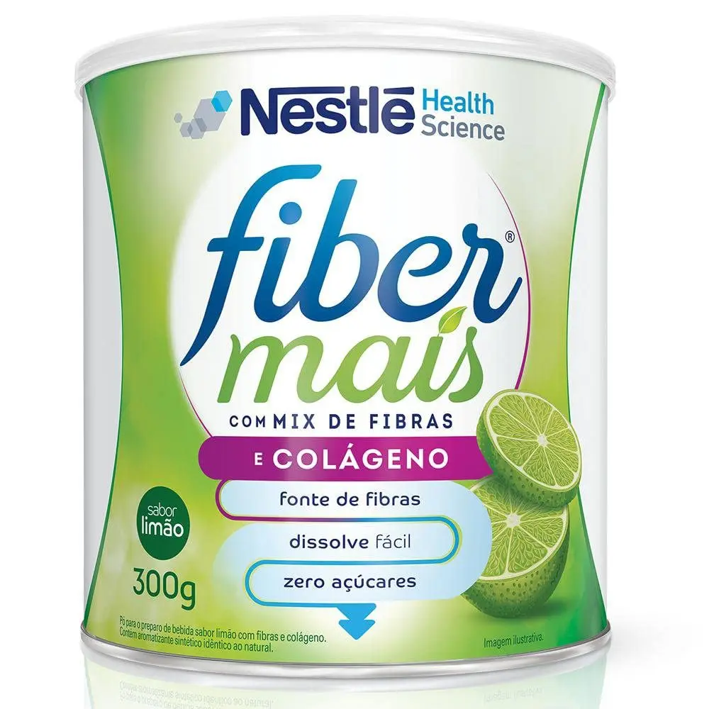 Regulador Intestinal FIBER MAIS Limão com Colágeno 300g
