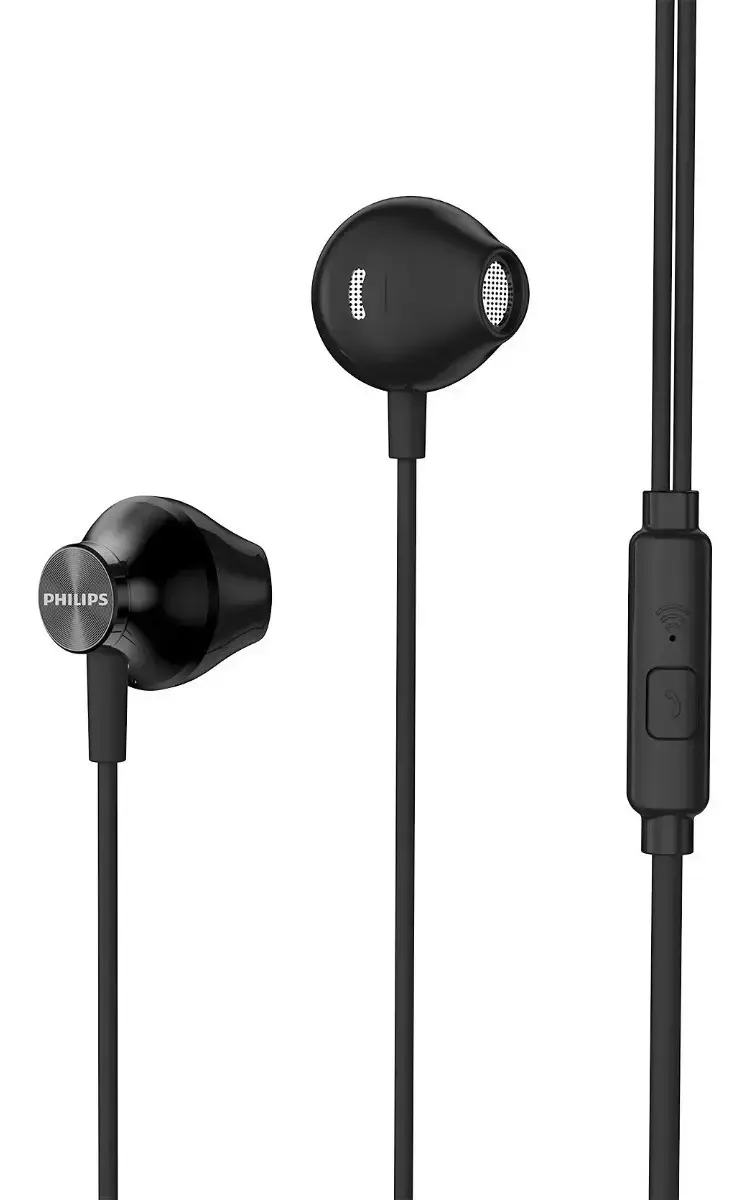 Fone De Ouvido com fio e Microfone Philips P2 Taue101bk/00 Preto