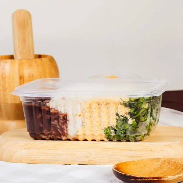 Kit 144 Potes Retangulares Prafesta 500ml com Tampa | Embalagens Plásticas para Alimentos, Marmitas e Freezer