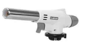 Maçarico Culinário Portátil com Controle Manual da Chama e Acendimento Automático em Plástico e Metal