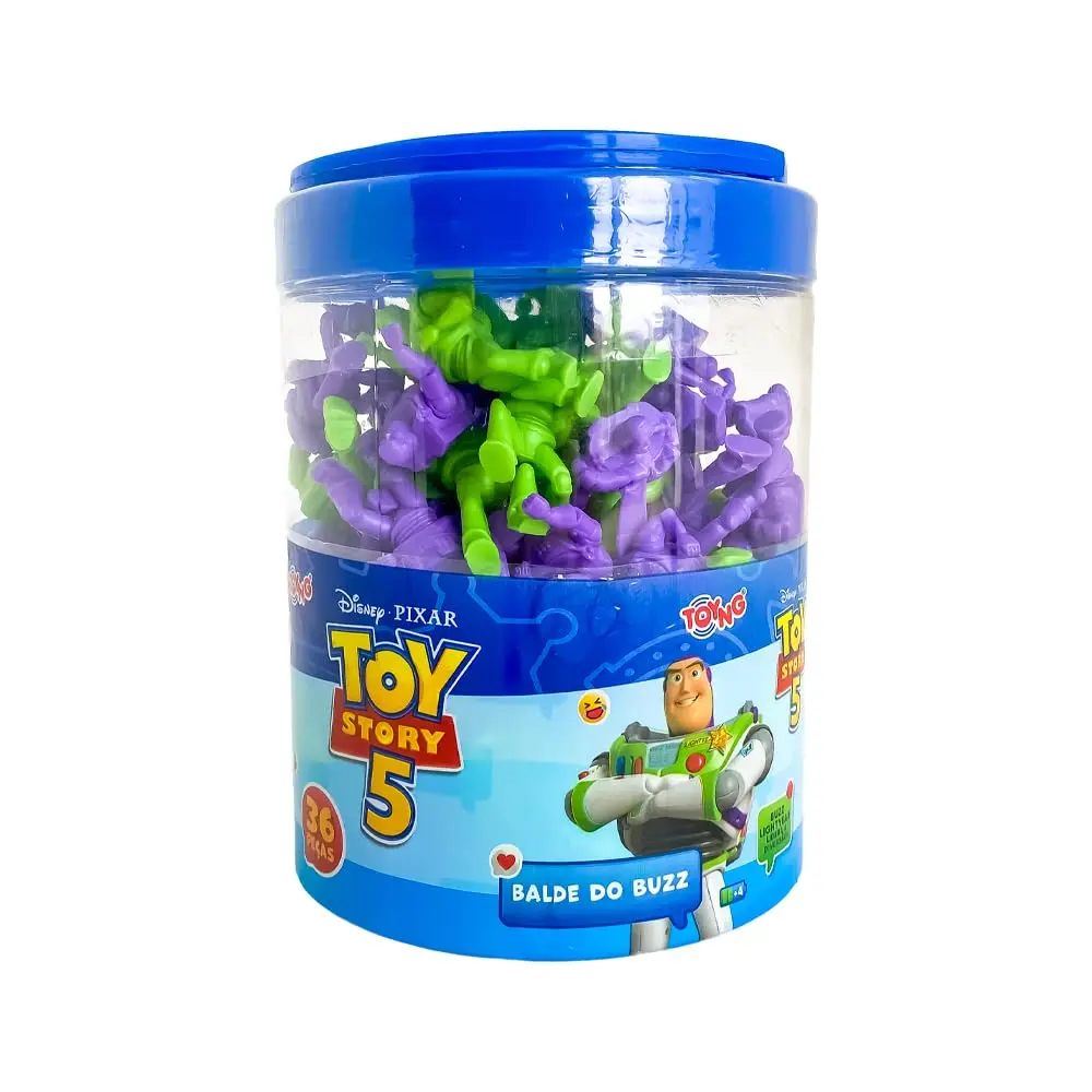 Toyng - Disney - Balde com Exército de Buzz Toy Story