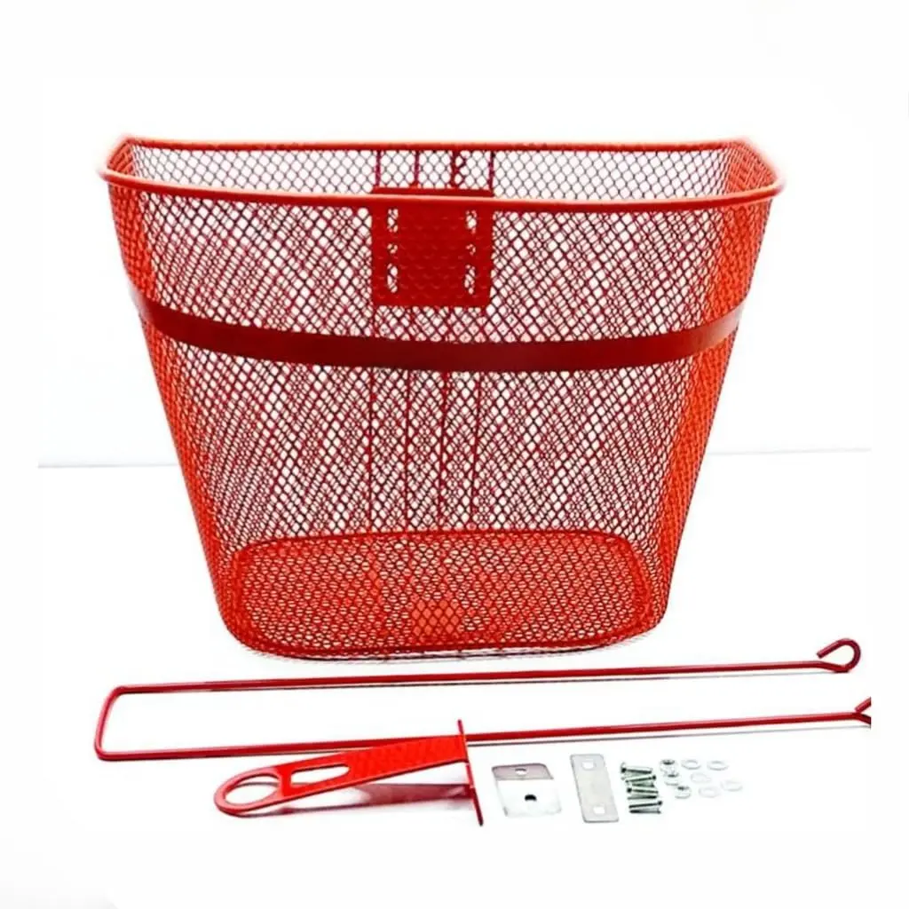 Cesta Cestinha Aço P/Bicicleta 35x25x22