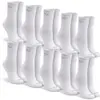 Kit 10 Meias Cano Alto Algodão Branco Masculina - 1