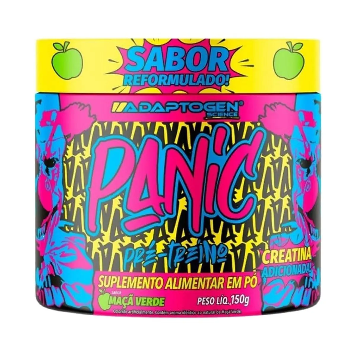 Suplemento Pré-Treino Panic, Maçã Verde, 150g