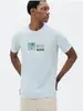 camiseta masculina manga curta com estampa - azul - 1