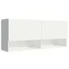 Armário Aéreo 120 cm 2 Portas 2 Nichos Branco para Área de Serviço Madesa - 1