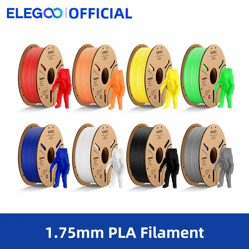 Filamento PLA ELEGOO 1.75mm 1kg Plástico 3D PLA para Impressora 3D Material Consumível para Impressora 3D FDM NEPTUNE 3 PRO