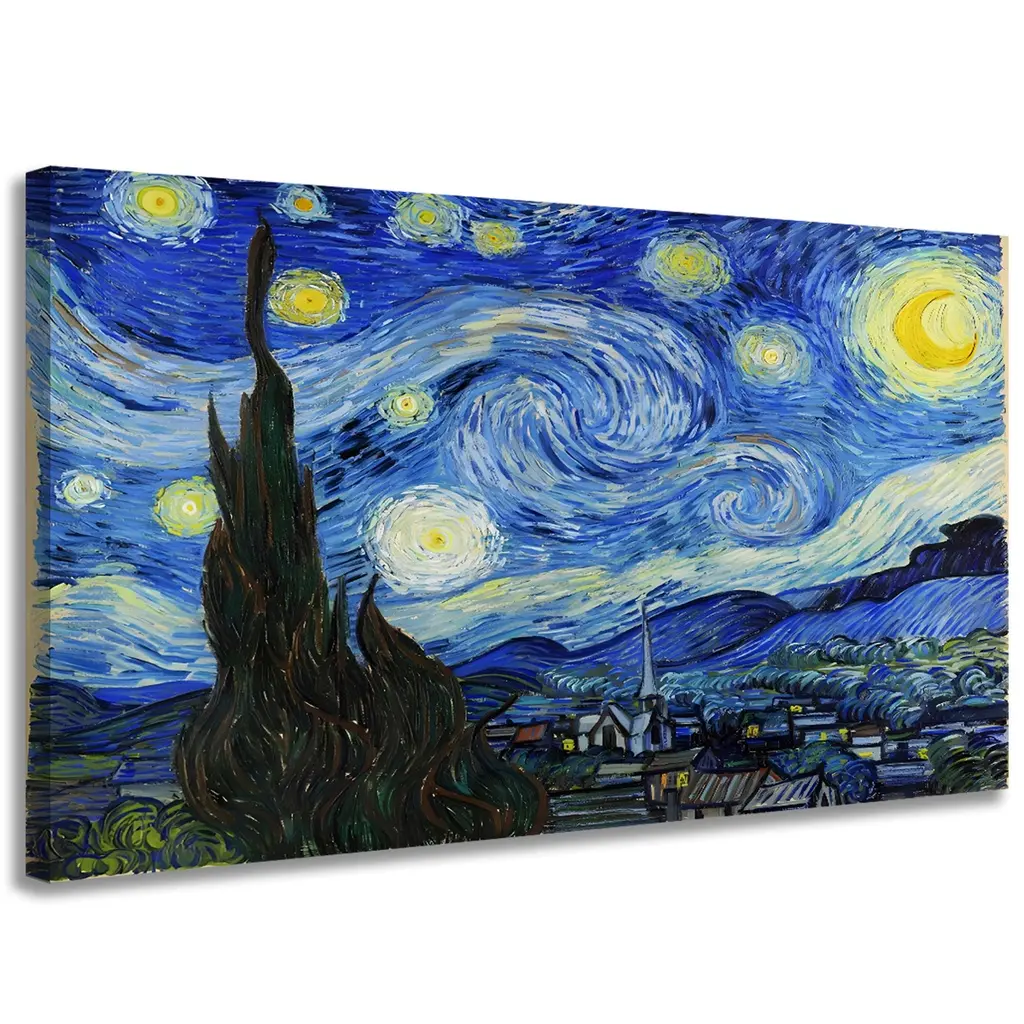 Quadro Decorativo Noite Estrelada Van Gogh Elegante Quarto Sala Jantar