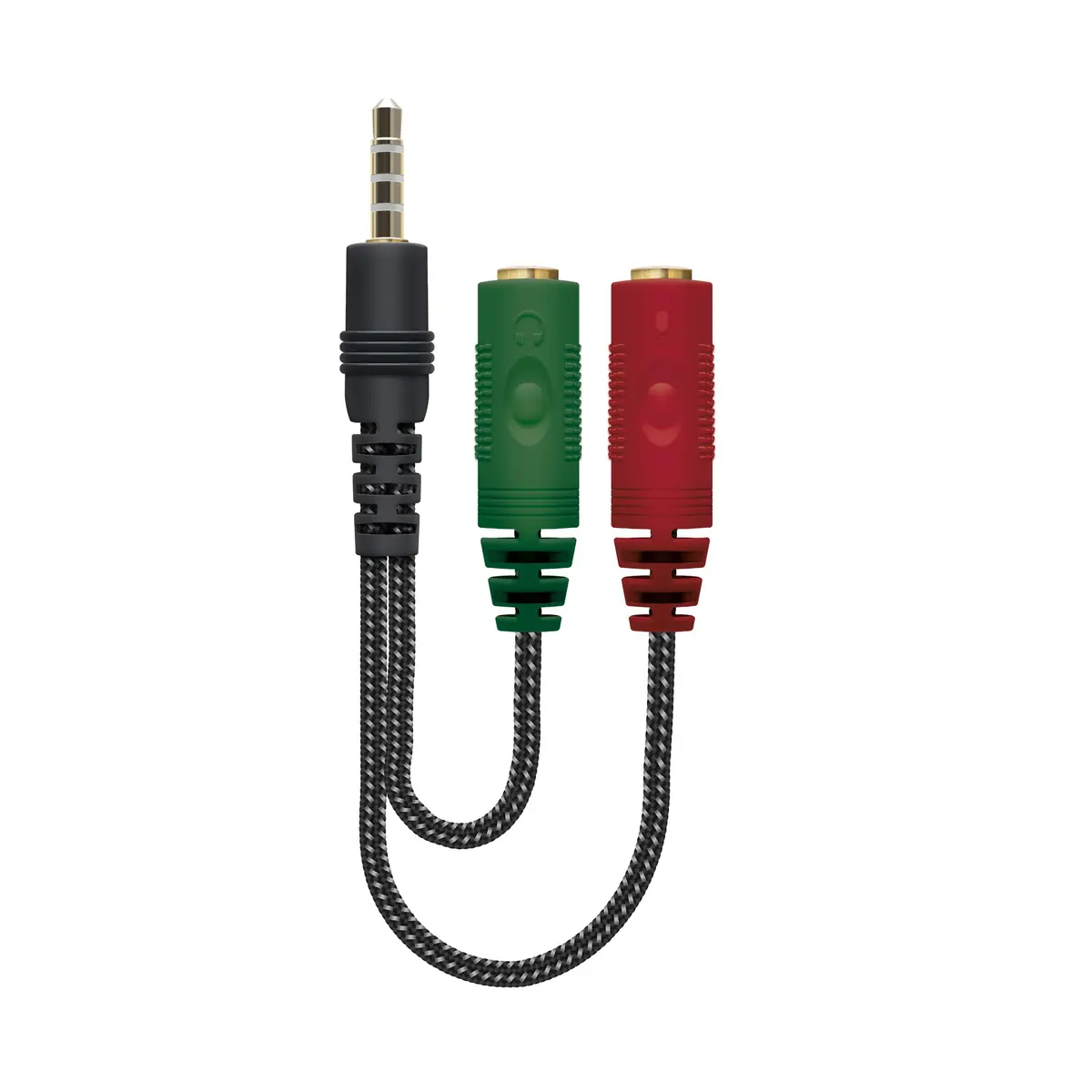 ELG, AAVGP3, Adaptador de Áudio P3 para Headset Gamer, Transforma Duas Entradas P2 Em Uma Saída P3, Plug & Play, 15cm, Preto