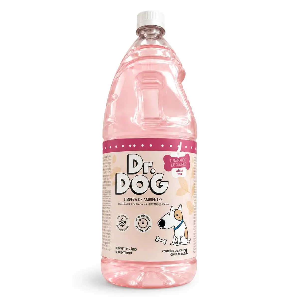 Elimina Odores Pet Dr. Dog Concentrado 2L – Desinfetante Anti Odor Pet - Limpeza Segura e Refrescante para Ambientes com Pets - Versões (chá branco)