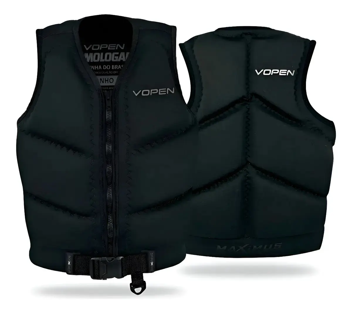 Colete Salva Vidas Homologado Classe V Maximus Vopen Cor Preto Tamanho G1 - 1
