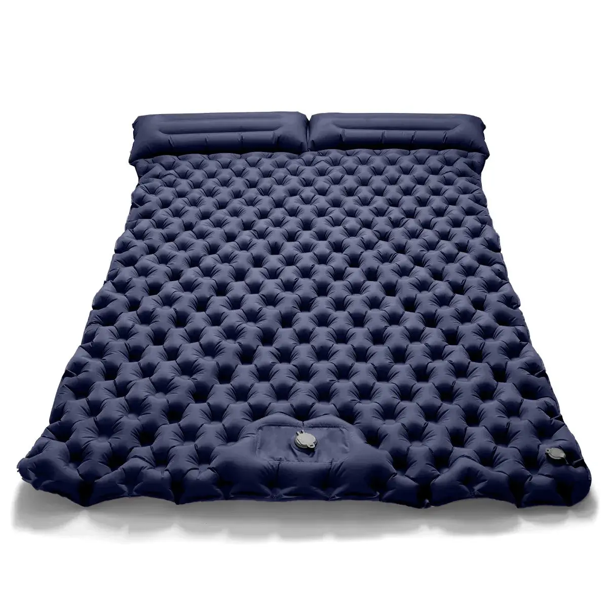 Colchão inflável duplo para acampamento ao ar livre, almofada de dormir extra larga, cama dobrável ultraleve, tapete de dormir para viagem de carro