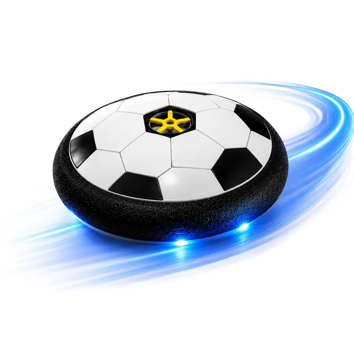 Disco Futebol Hover Ball com Luz LED Bola Flutuante Infantil | Brincadeira Divertida | Luzes LED | Coordenação Motora | Diversão Infantil | Movimento Suave