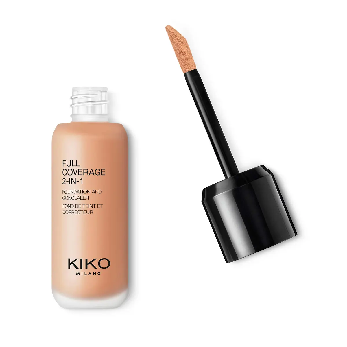 KIKO MILANO, Full Coverage 2-in-1 Foundation & Concealer, Base e Corretivo 2 em 1, Cor