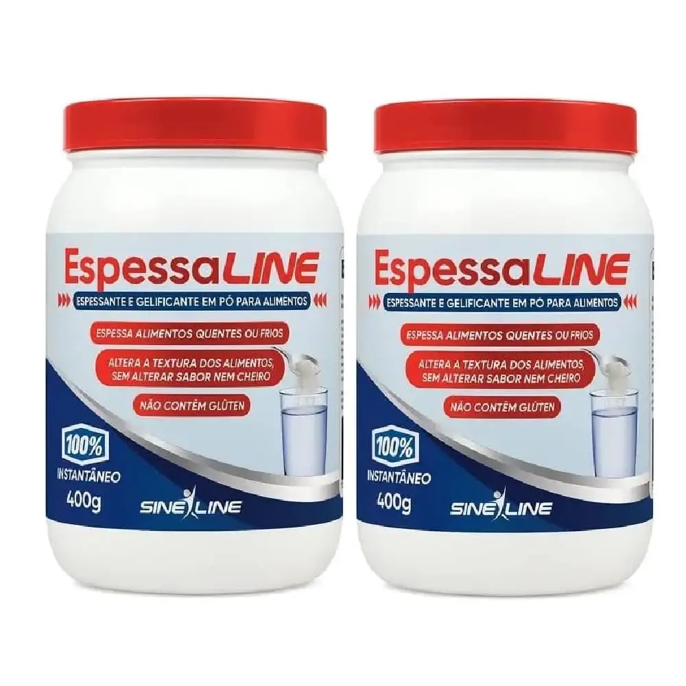 Kit 2 Espessante Alimentar Espessaline 400g | Espessante Instantâneo com Textura Néctar, Mel e Pudim | Auxilia Deglutição e Nutrição Segura