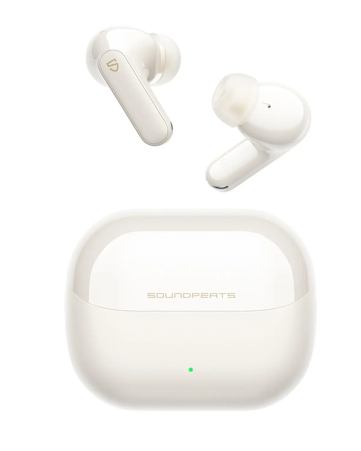 SOUNDPEATS Q3 Pro Fones Bluetooth, ANC -38dB, 13mm, 42h, IP55 (amarelo) | Fone híbrido ANC adaptativo 52dB, 6 microfones, áudio Hi-Res, IP54, controle APP, cor Bege - 1