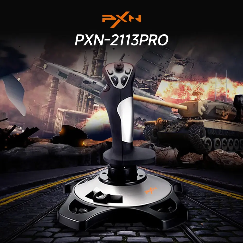 PXN-2113 Pro Joystick Flight Simulator Gamepad Controller, PC Flight Simulation, Cockpit Stick para PC, Acessórios para jogos desktop