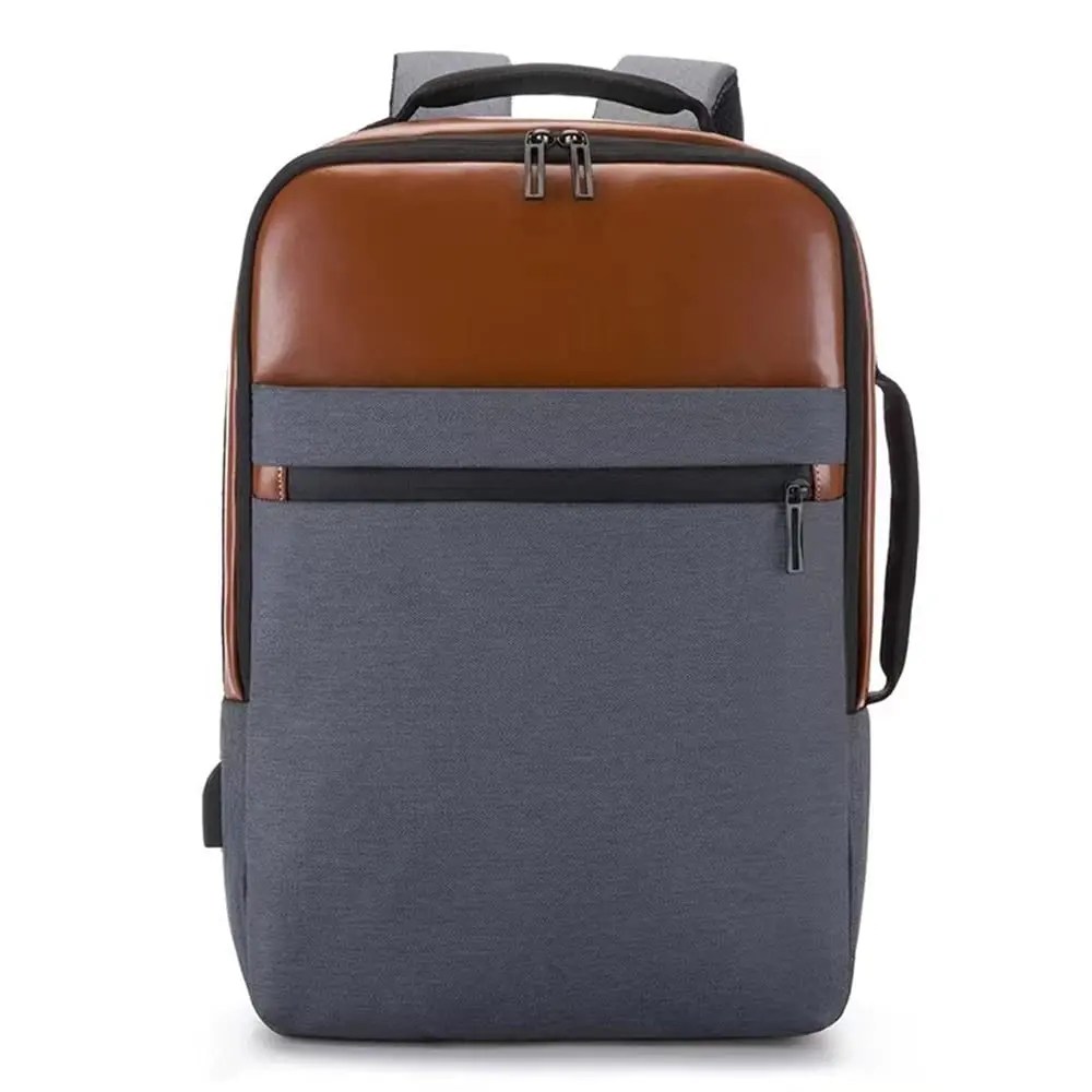 Mochila executiva masculina de couro PU 1963BLH - 1