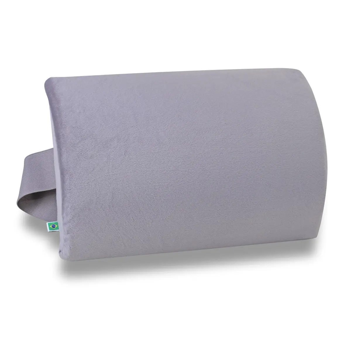 Almofada Nasa de apoio lombar para cadeira Meia lua Plush Cinza - Nap