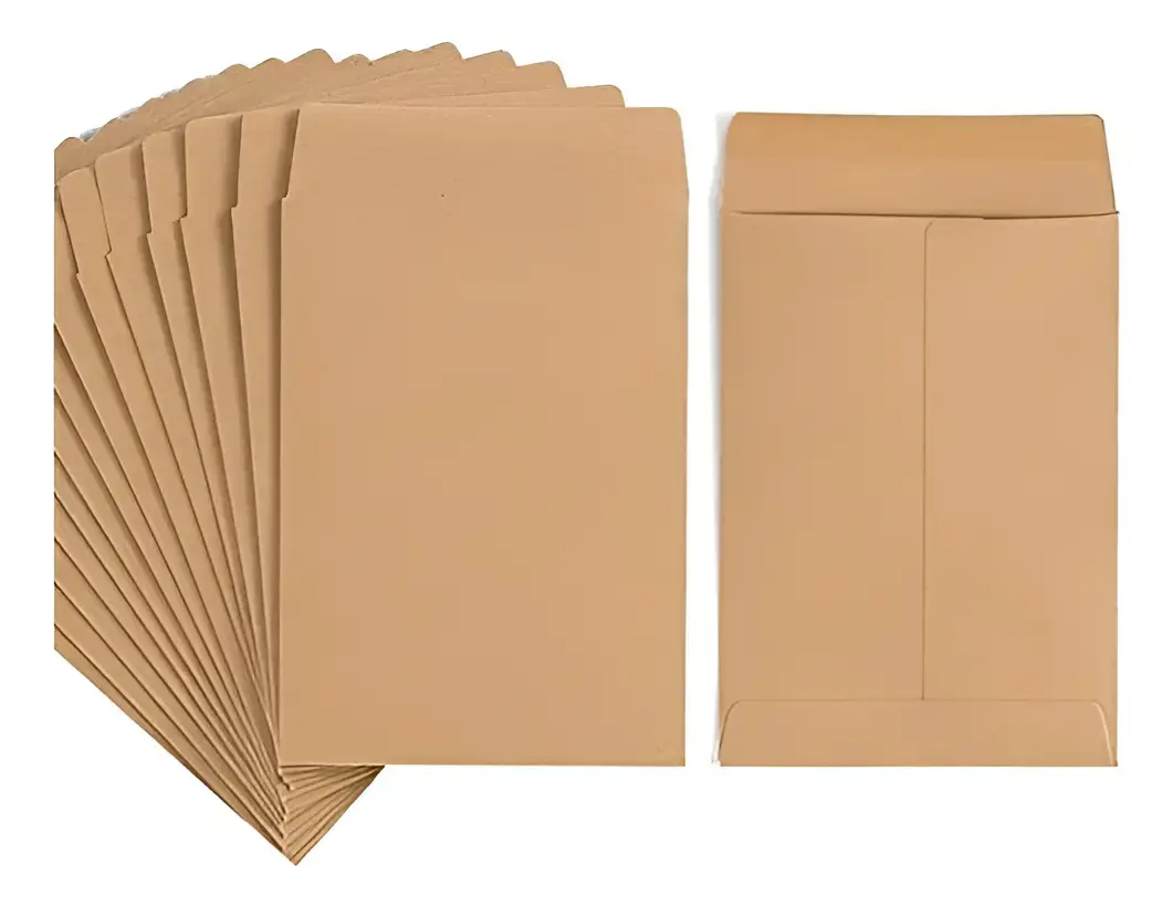 Envelope Meio A4 Kraft Pardo 17,6x25cm 100 Un 80g Escritório