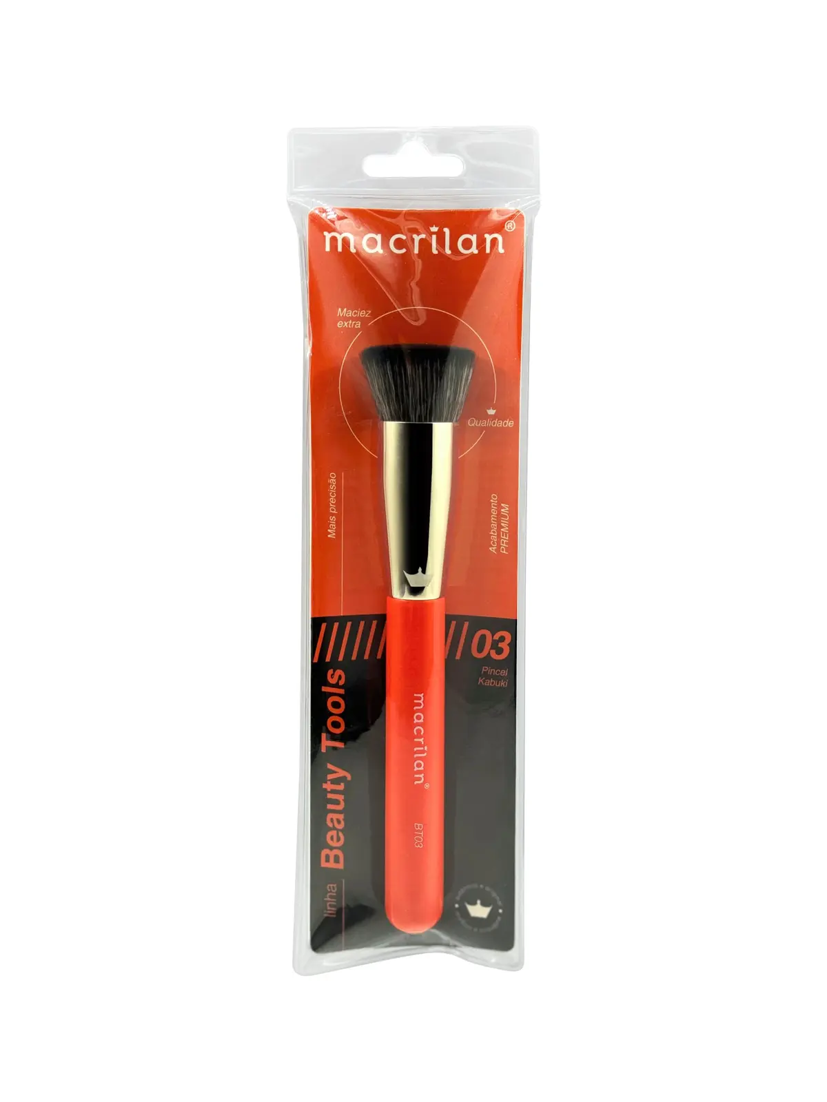 BT03 - Pincel Profissional Kabuki para Base | Material Respiravel