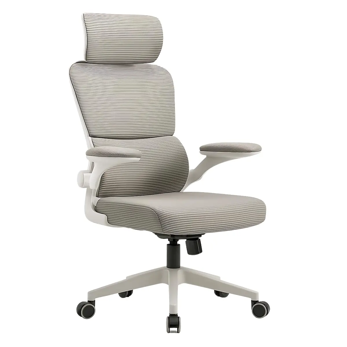 Cadeira Ergonômica Kidino com Encosto Ajustável, Apoio de Braço Rebatível, Assento Macio, Malha Respirável e Rodízios – Suporta até 200kg, Ideal para Escritório e Home Office