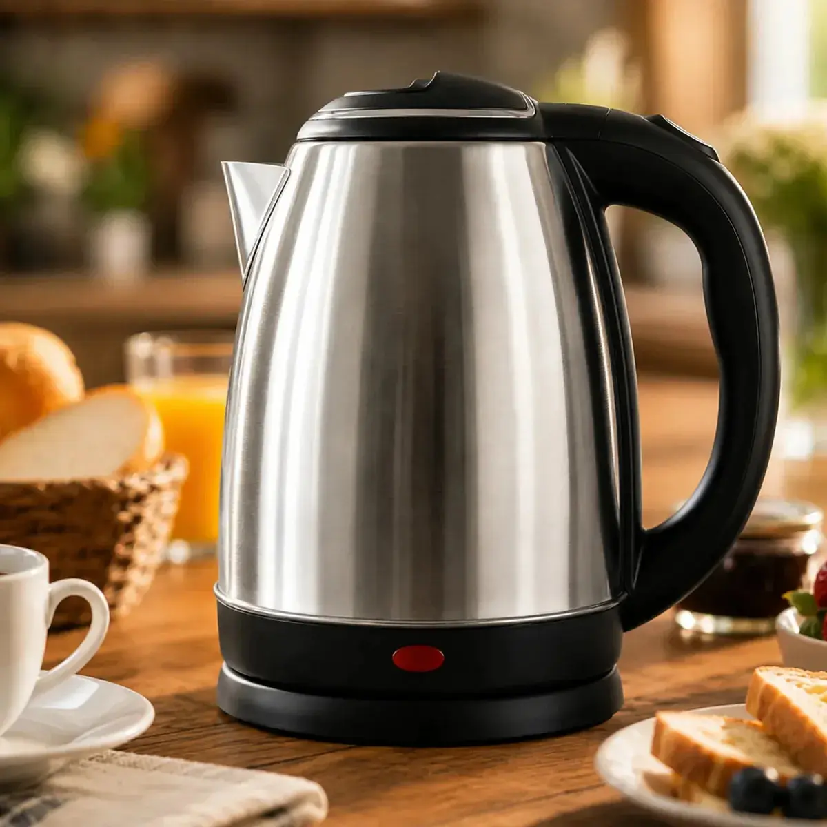 Chaleira Elétrica Inox 1,8 Litros com Desligamento Automático e Base Giratória - 1