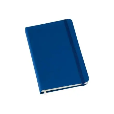Caderno Sem Pauta A6 Caderneta de Bolso 80 Folhas 10x15 Capa Dura com Elástico Azul