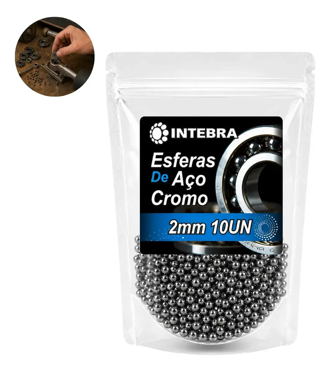 Esfera Aço Cromo 2mm - Alta Precisão Rolamento 10 Peças