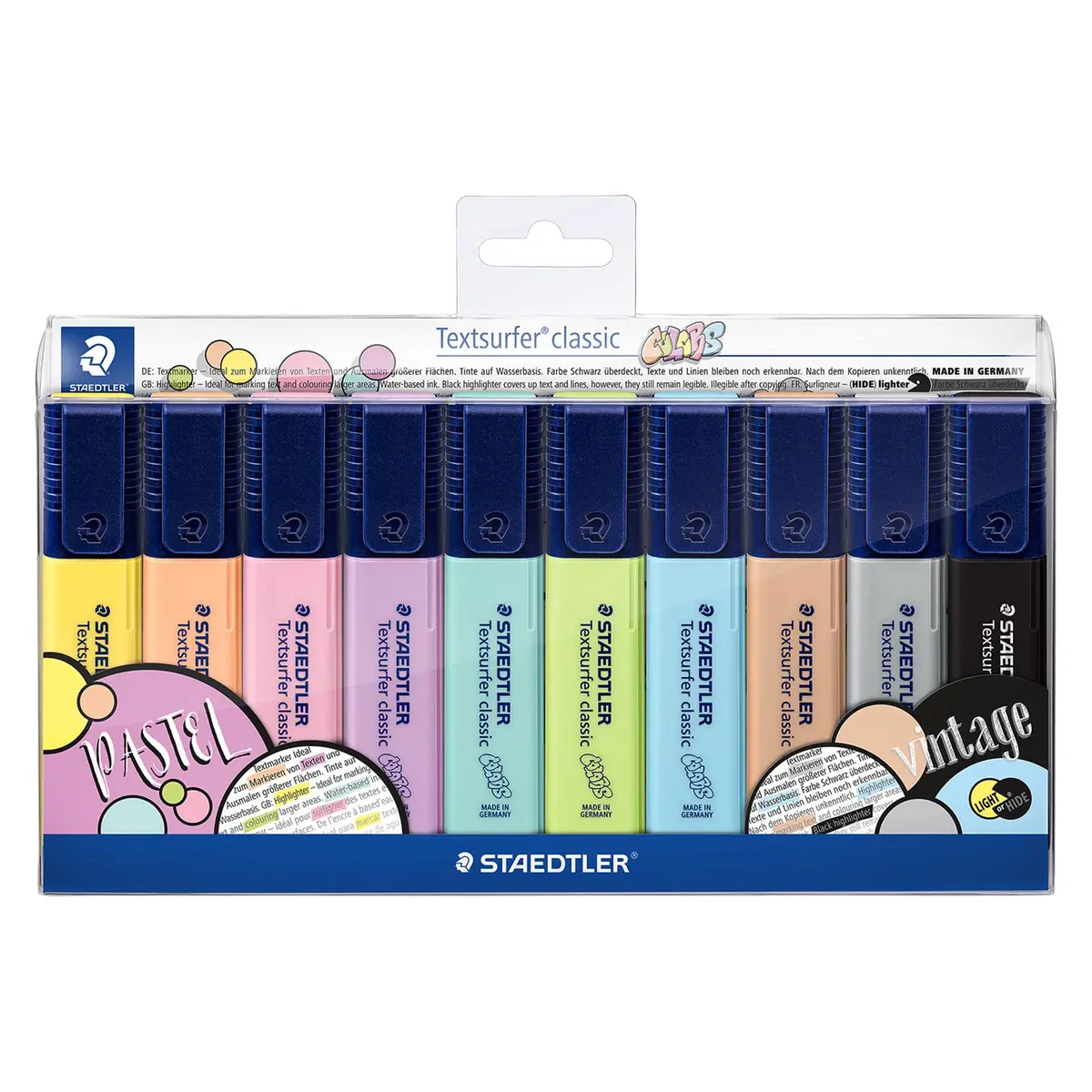 Marcador de Texto, Staedtler, Textsurfer Classic, 10 Cores Pastel