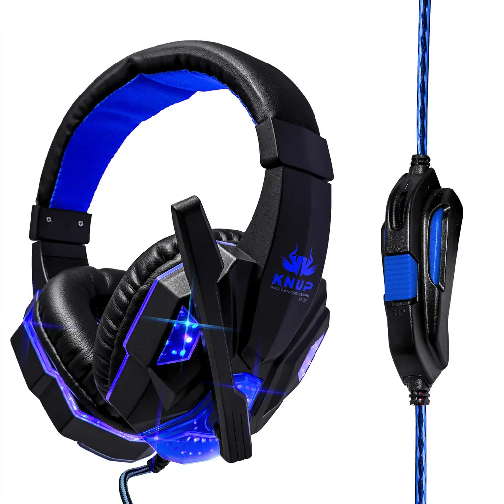 Fone Headset Gamer Led 7.1 Microfone Controle Profissional Jogo Pc Note USB P2