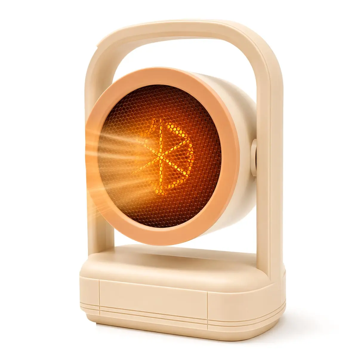 Aquecedor Portátil Para Uso Interno, Aquecedor Eletrico Desktop,500w, Seguro e Silencioso, Ideal Para Para Uso Doméstico, No Quarto, No Escritório Ou em Ambientes Internos, Off White