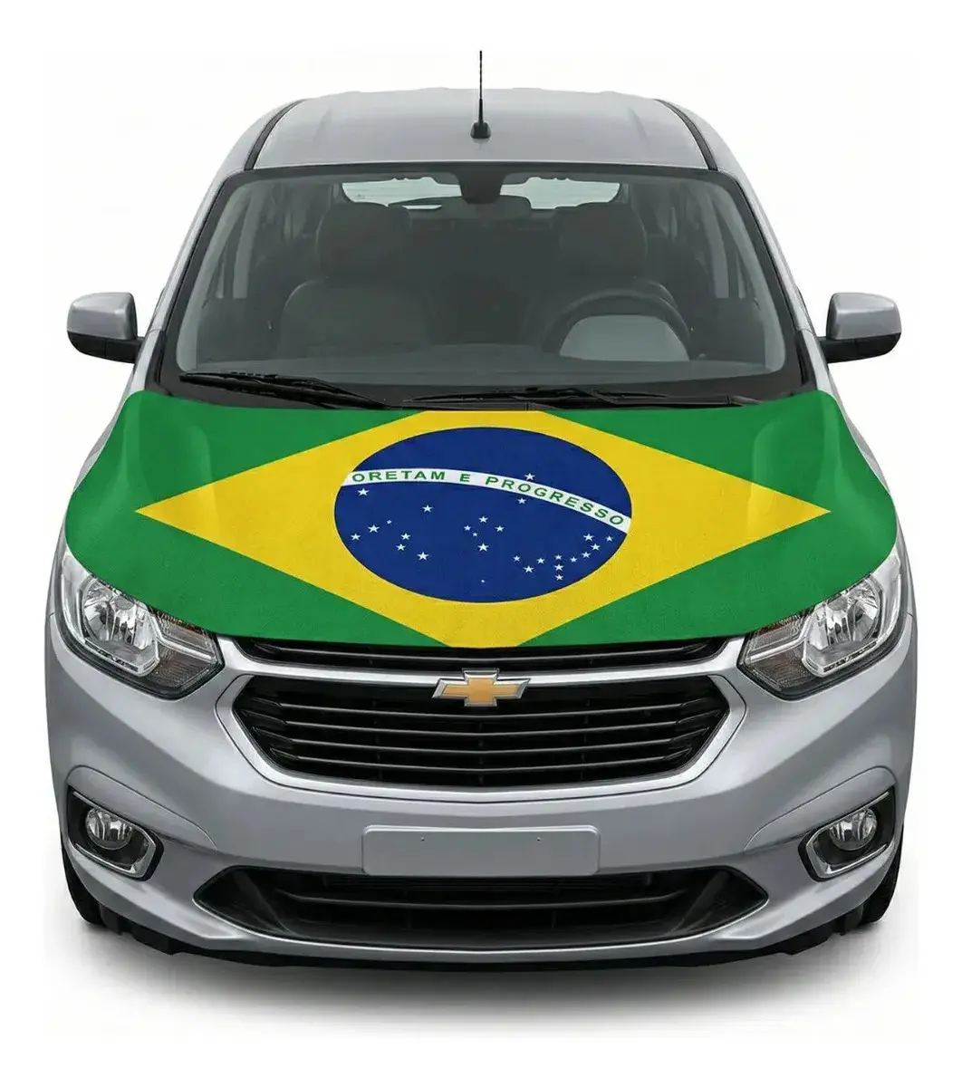 Bandeira Do Brasil Para Capo De Carro Com Elástico 150x100 - 1