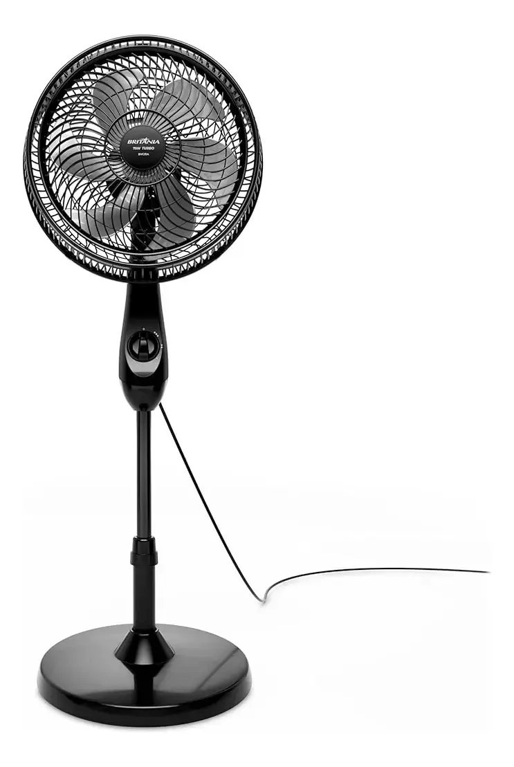 Ventilador De Coluna Bvc31a Maxx Force 6 Pás 75w Britânia 38 Cm N/ Preto Cinza Plástico 6